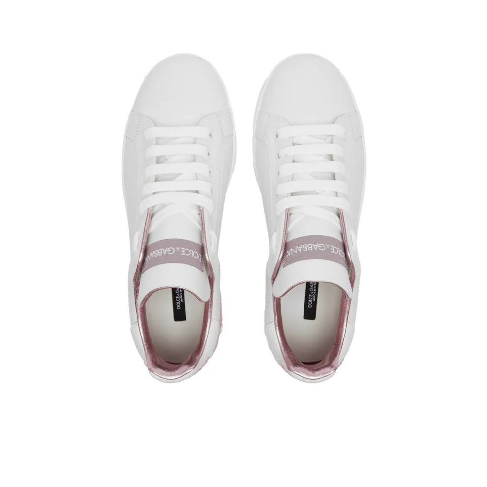 Buy DOLCE & GABBANA LOGO COURT SNEAKER BIANCO & ROSA | Krewsa South Africa