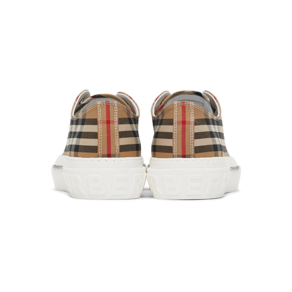 Buy BURBERRY Beige Cotton Check Sneakers | Krewsa South Africa