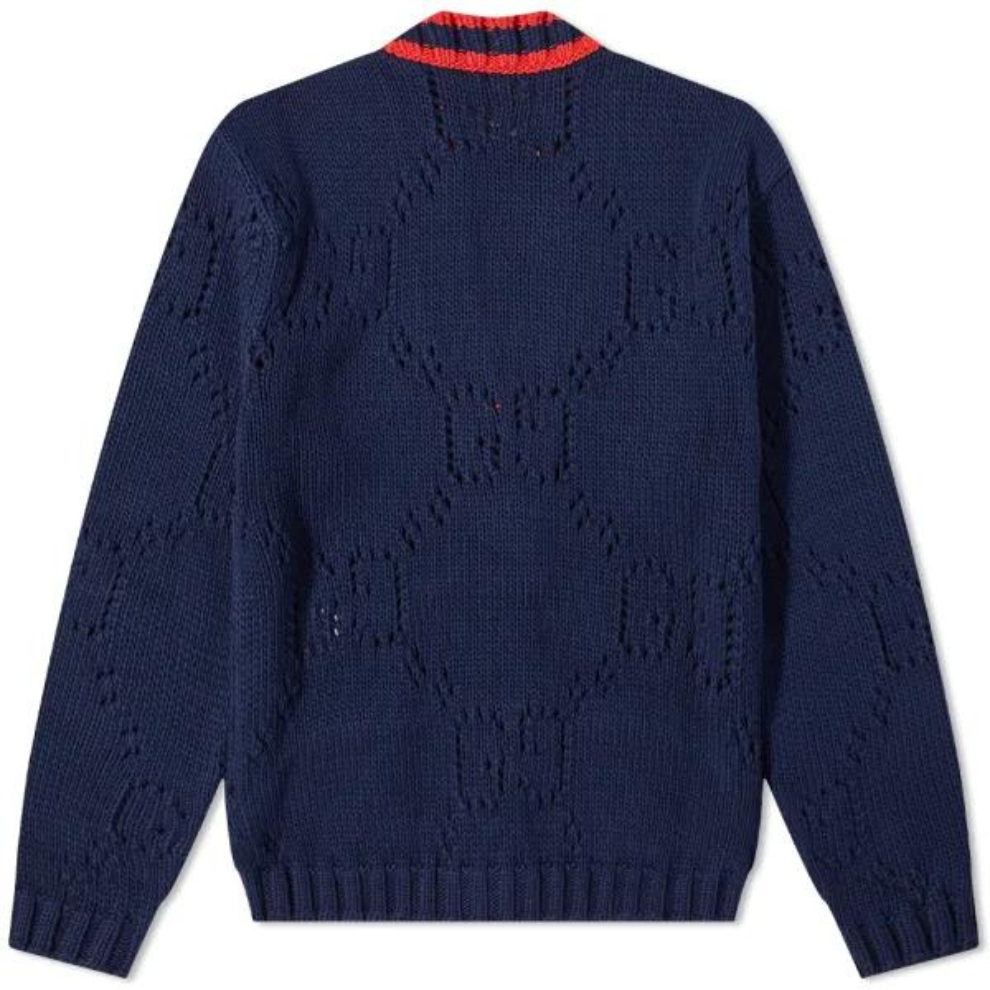 Buy GUCCI GRG PLACKET GG CARDIGAN NAVY | Krewsa South Africa