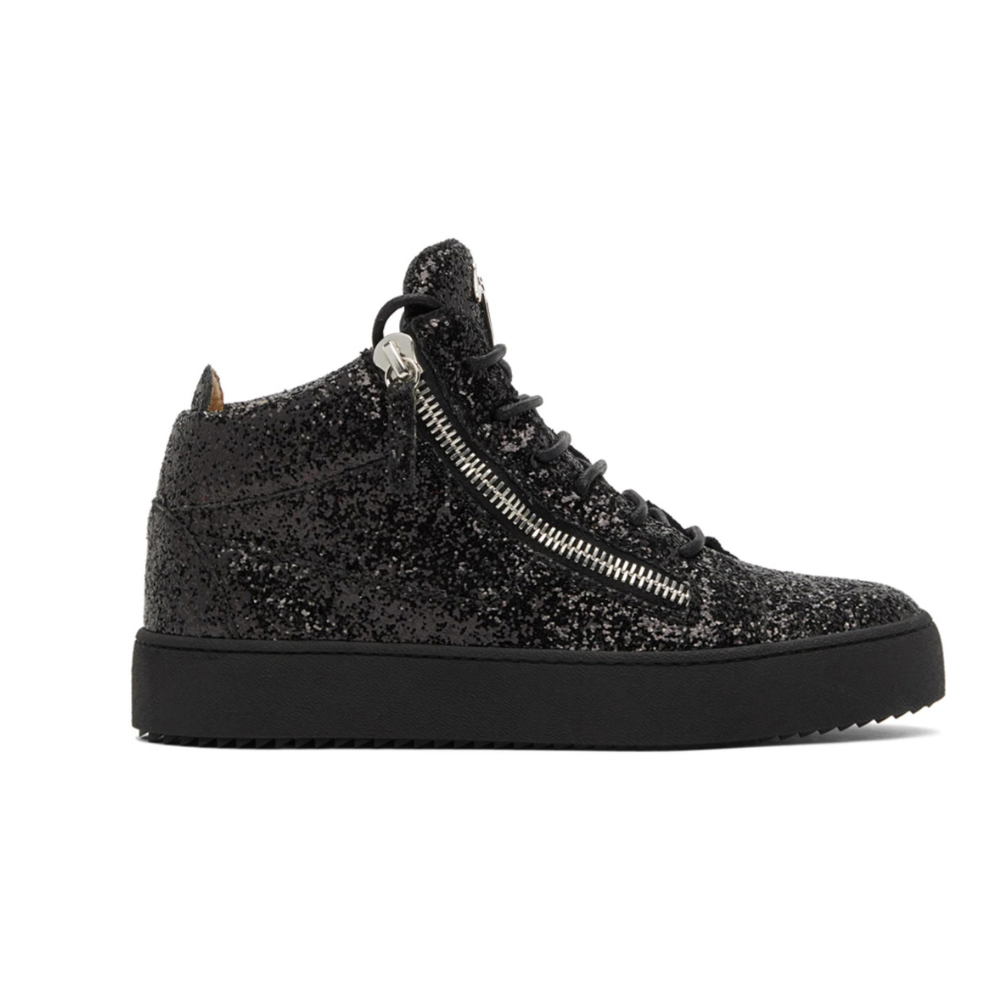 Buy GIUSEPPE ZANOTTI Black Glitter Kriss High-Top Sneakers | Krewsa South Africa