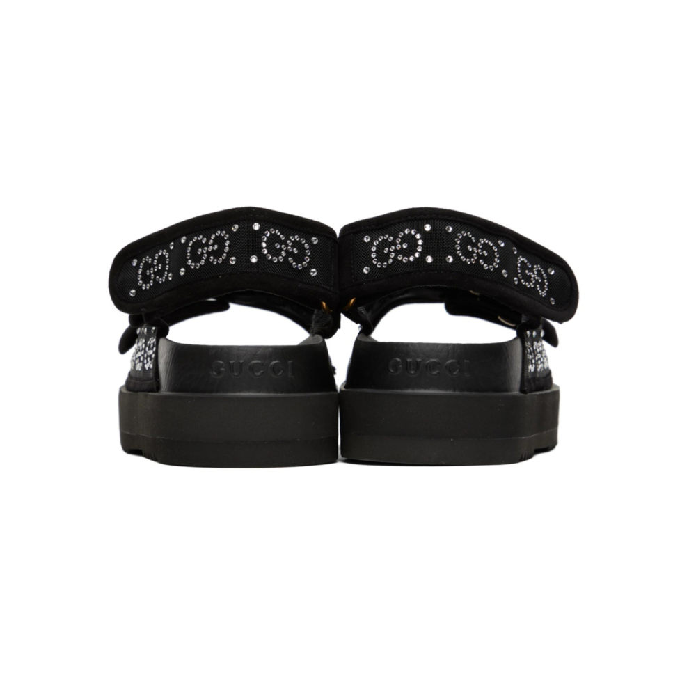 Buy GUCCI Black Crystal GG Sandals | Krewsa South Africa