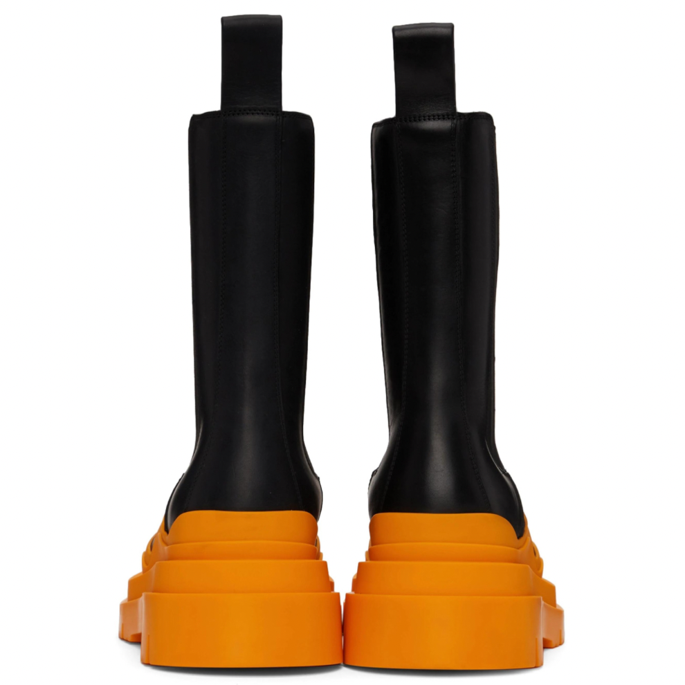Buy BOTTEGA VENETA Black & Orange Tire Chelsea Boots | Krewsa South Africa