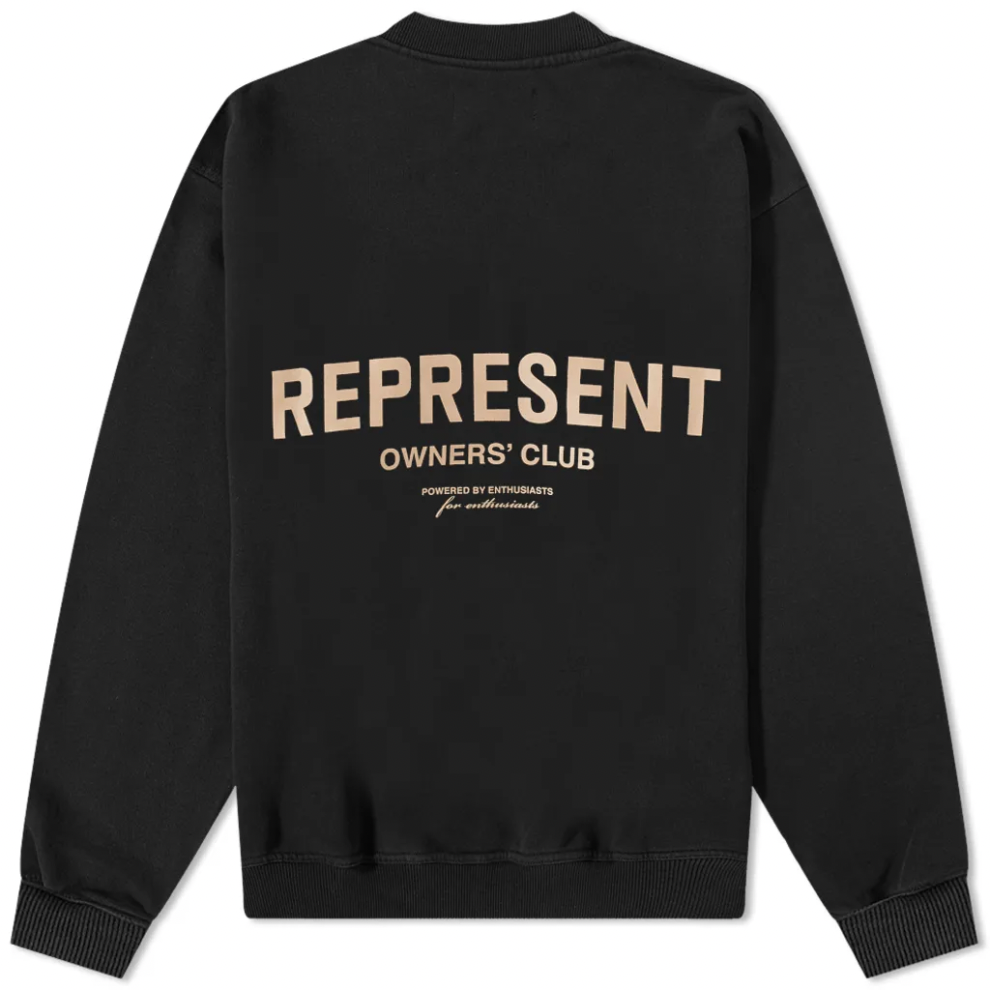 Buy REPRESENT OWNERS CLUB CREW SWEAT OFF BLACK | Krewsa South Africa