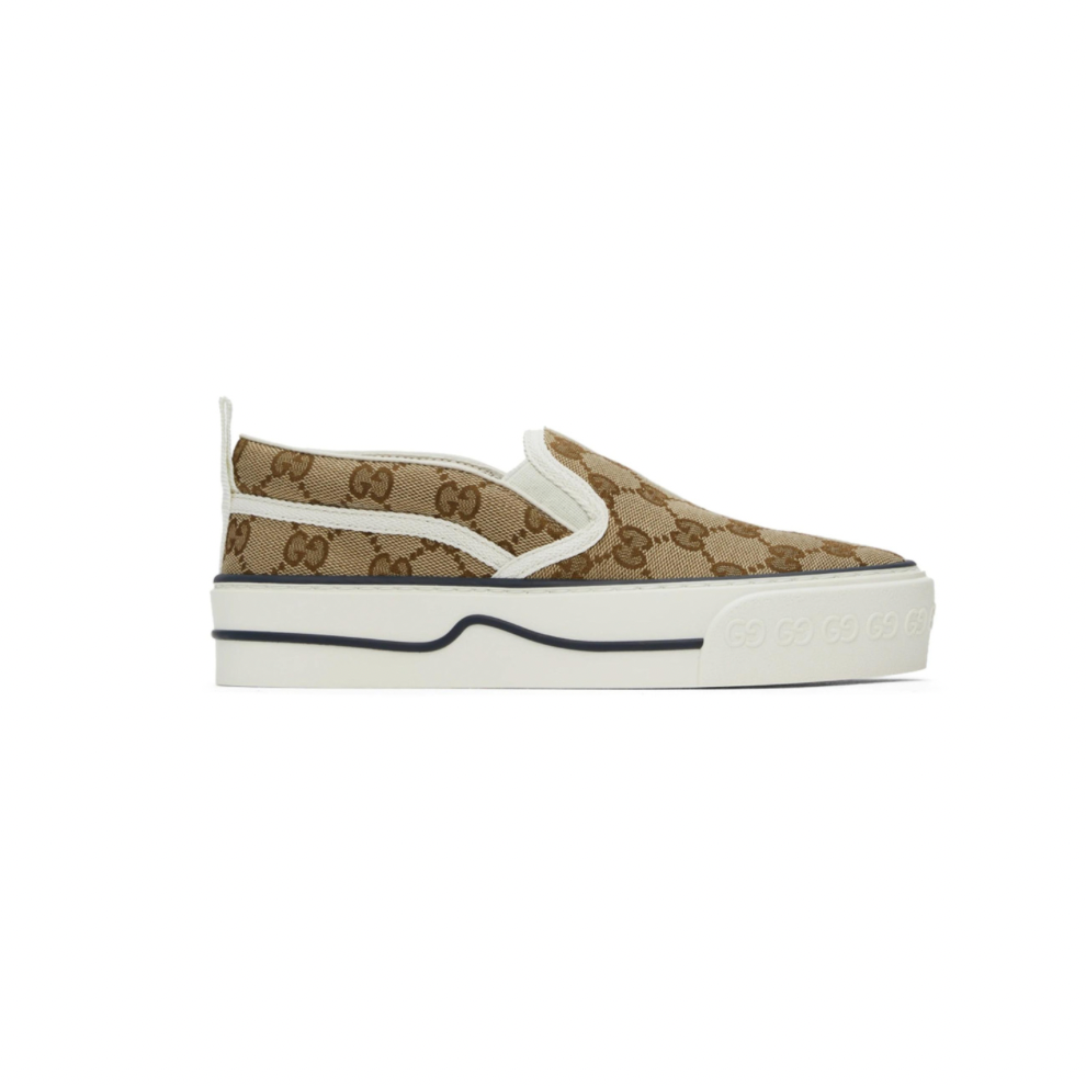 Buy Beige 'Gucci Tennis 1977' Slip-On Sneakers | Krewsa South Africa