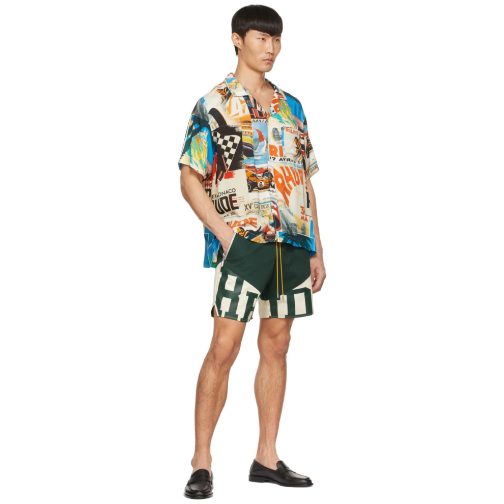 Buy RHUDE Green Cotton Shorts | Krewsa South Africa