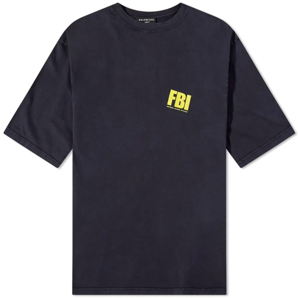 Buy BALENCIAGA FBI OVERSIZED TEE MARINE BLUE & YELLOW | Krewsa South Africa