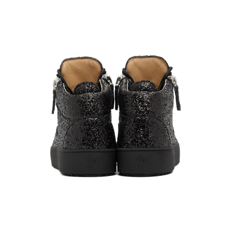 Buy GIUSEPPE ZANOTTI Black Glitter Kriss High-Top Sneakers | Krewsa South Africa
