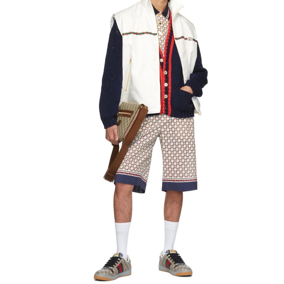 Buy GUCCI Beige & Black Screener GG Sneakers | Krewsa South Africa