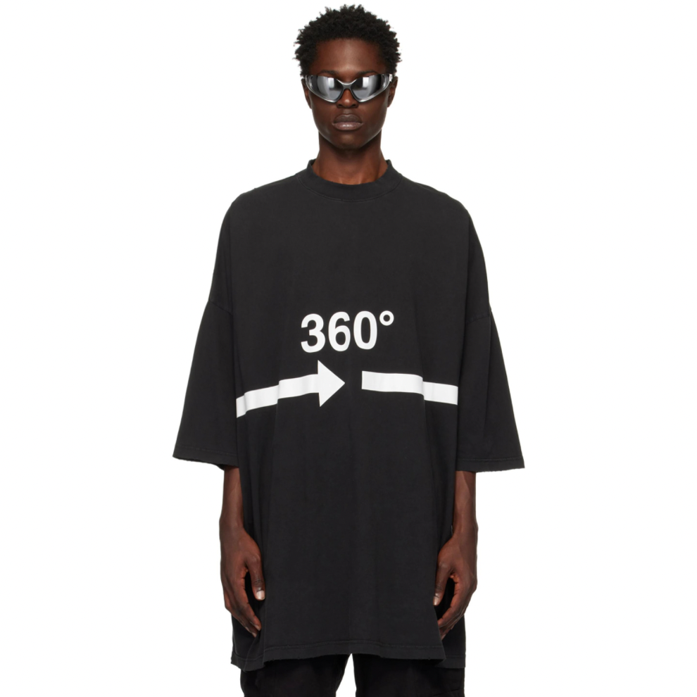Buy BALENCIAGA Black 360 Tubular Oversized T-Shirt | Krewsa South Africa