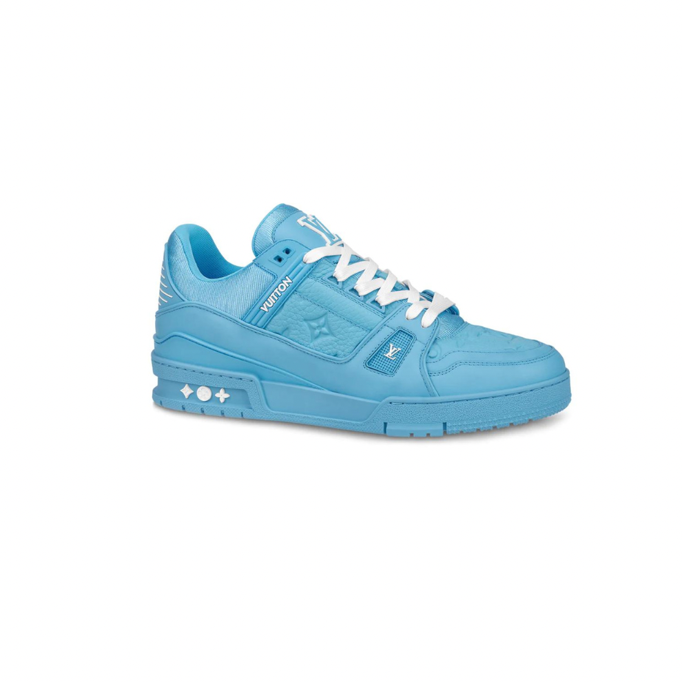 Buy LOUIS VUITTON LV TRAINER BLUE LEATHER SNEAKER | Krewsa South Africa