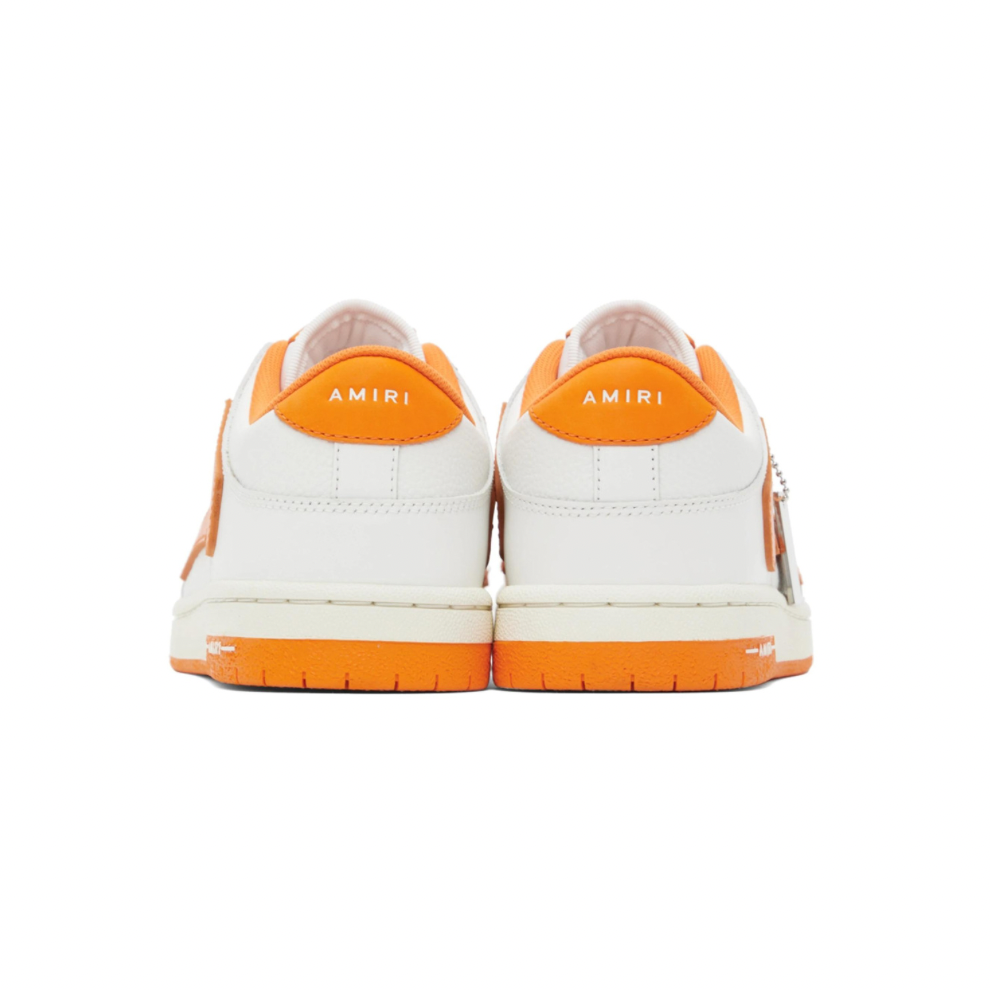 Buy AMIRI White & Orange Skel Top Low Sneakers | Krewsa South Africa
