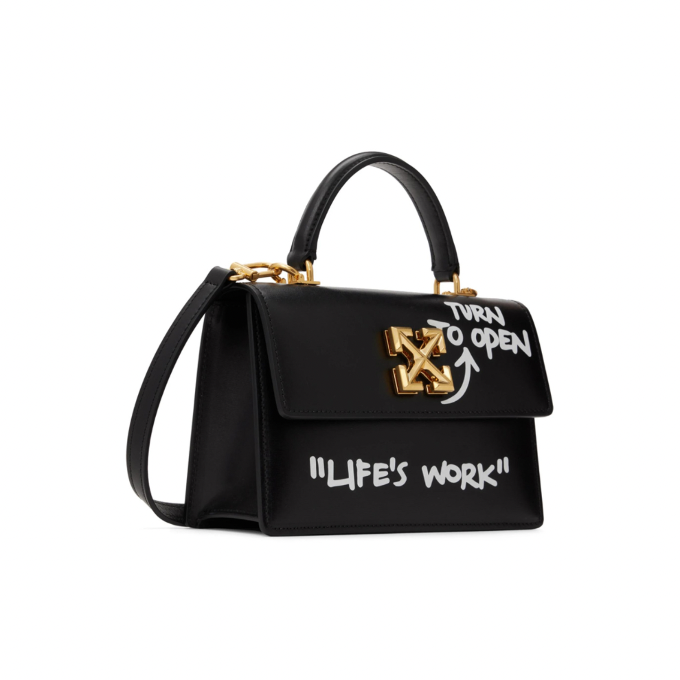 Buy OFF-WHITE Black Jitney 1.4 Quote Top Handle Bag | Krewsa South Africa