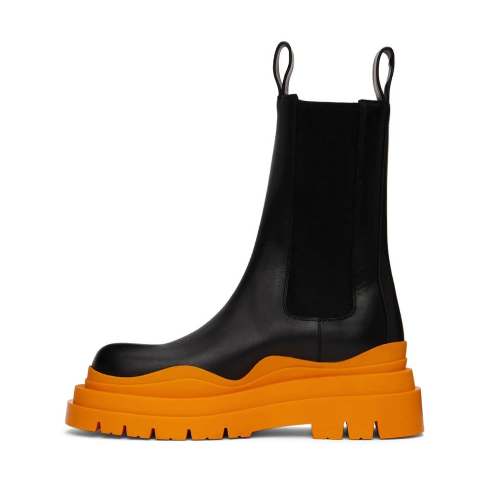 Buy BOTTEGA VENETA Black & Orange Tire Chelsea Boots | Krewsa South Africa