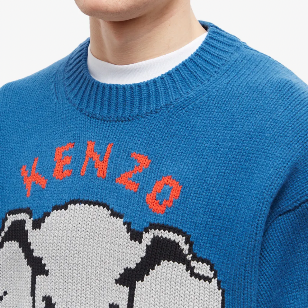 Buy KENZO PARIS PIXEL ELEPHANT JUMPER CYAN | Krewsa South Africa