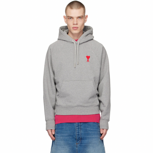 Buy AMI ALEXANDRE MATTIUSSI Gray Ami de Cœur Hoodie | Krewsa South Africa