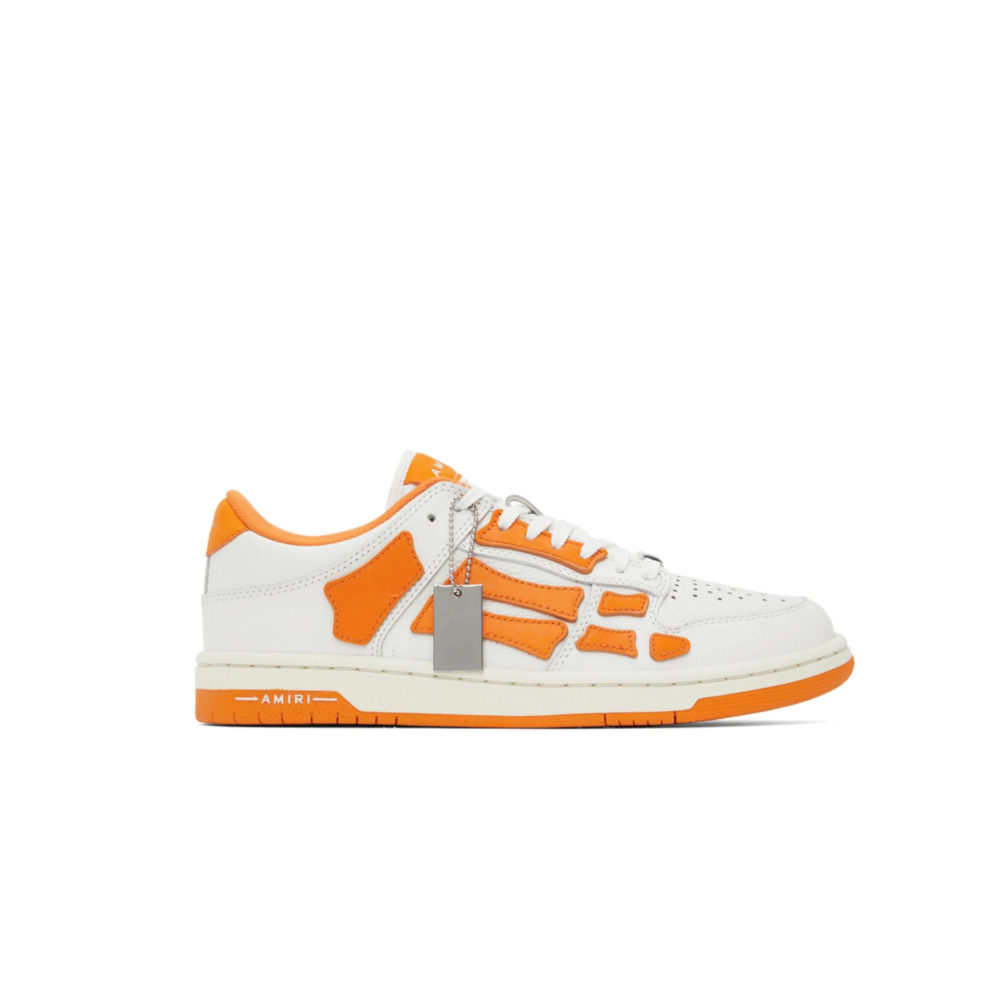 Buy AMIRI White & Orange Skel Top Low Sneakers | Krewsa South Africa