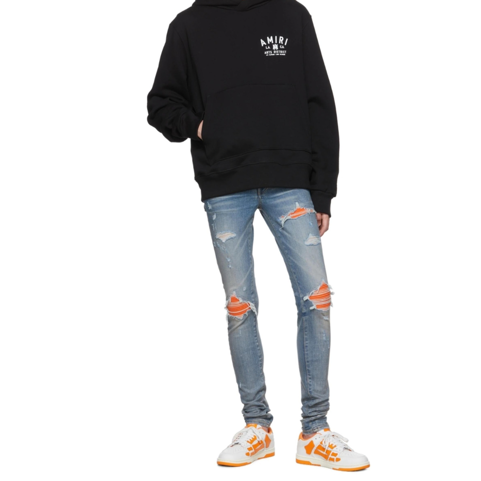 Buy AMIRI White & Orange Skel Top Low Sneakers | Krewsa South Africa