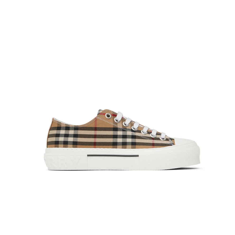 Buy BURBERRY Beige Cotton Check Sneakers | Krewsa South Africa