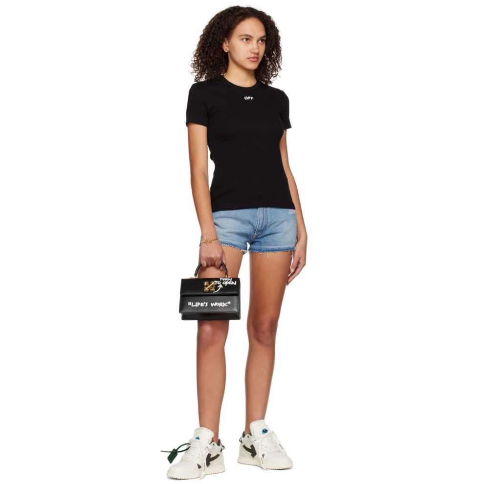 Buy OFF-WHITE Black Jitney 1.4 Quote Top Handle Bag | Krewsa South Africa