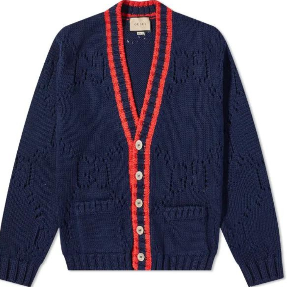 Buy GUCCI GRG PLACKET GG CARDIGAN NAVY | Krewsa South Africa