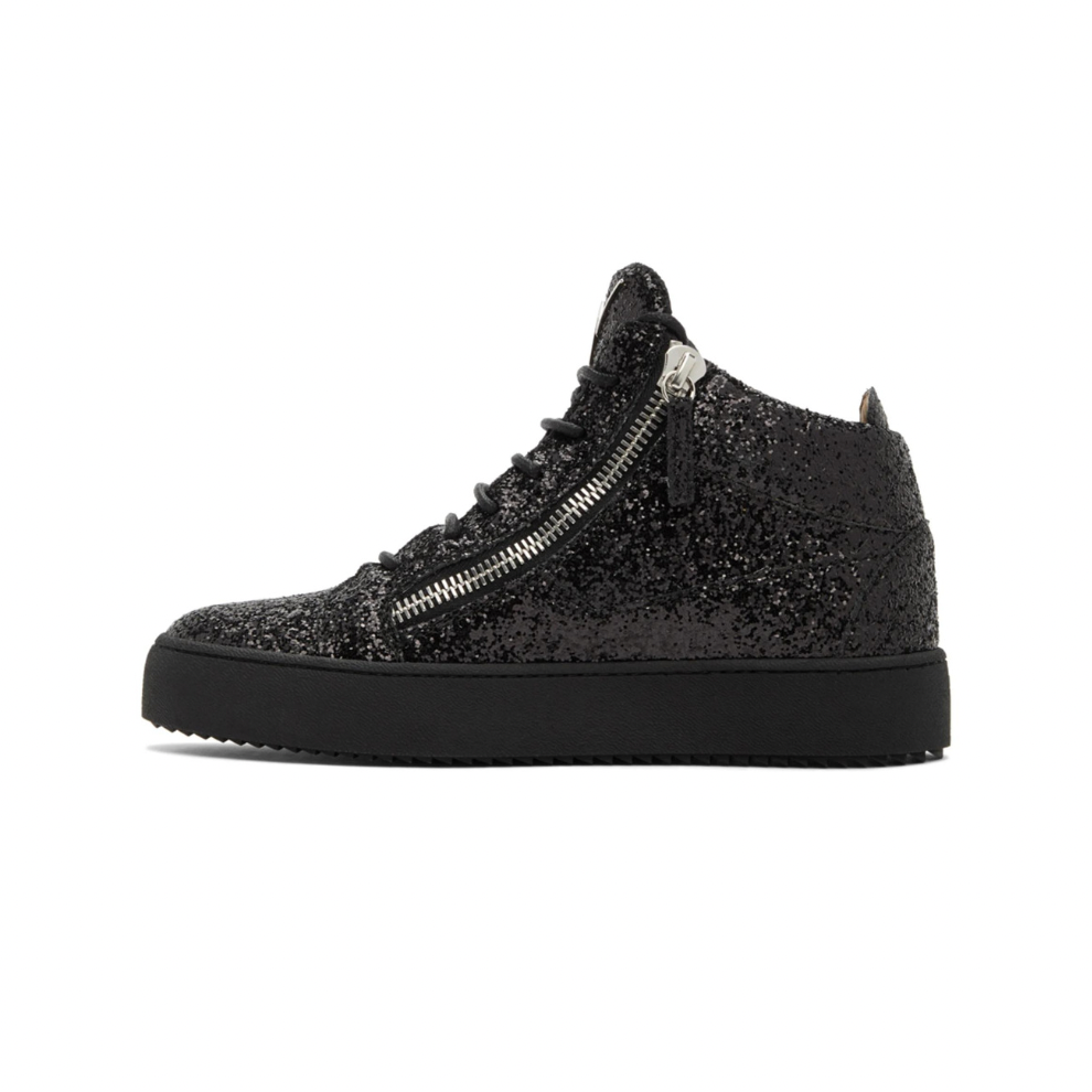 Buy GIUSEPPE ZANOTTI Black Glitter Kriss High-Top Sneakers | Krewsa South Africa