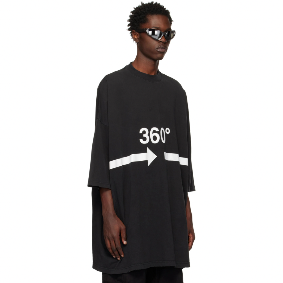 Buy BALENCIAGA Black 360 Tubular Oversized T-Shirt | Krewsa South Africa