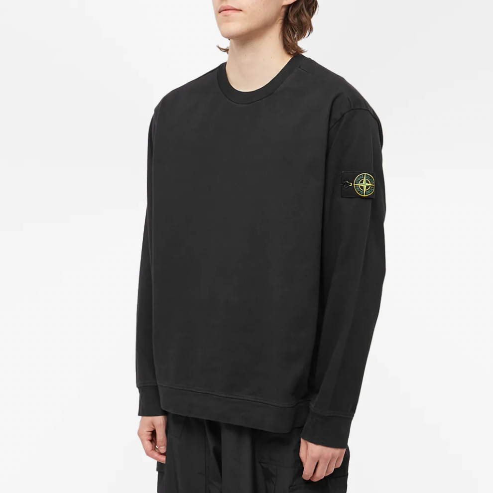 Buy STONE ISLAND LIGHTWEIGHT CREW SWEAT BLACK | Krewsa South Africa