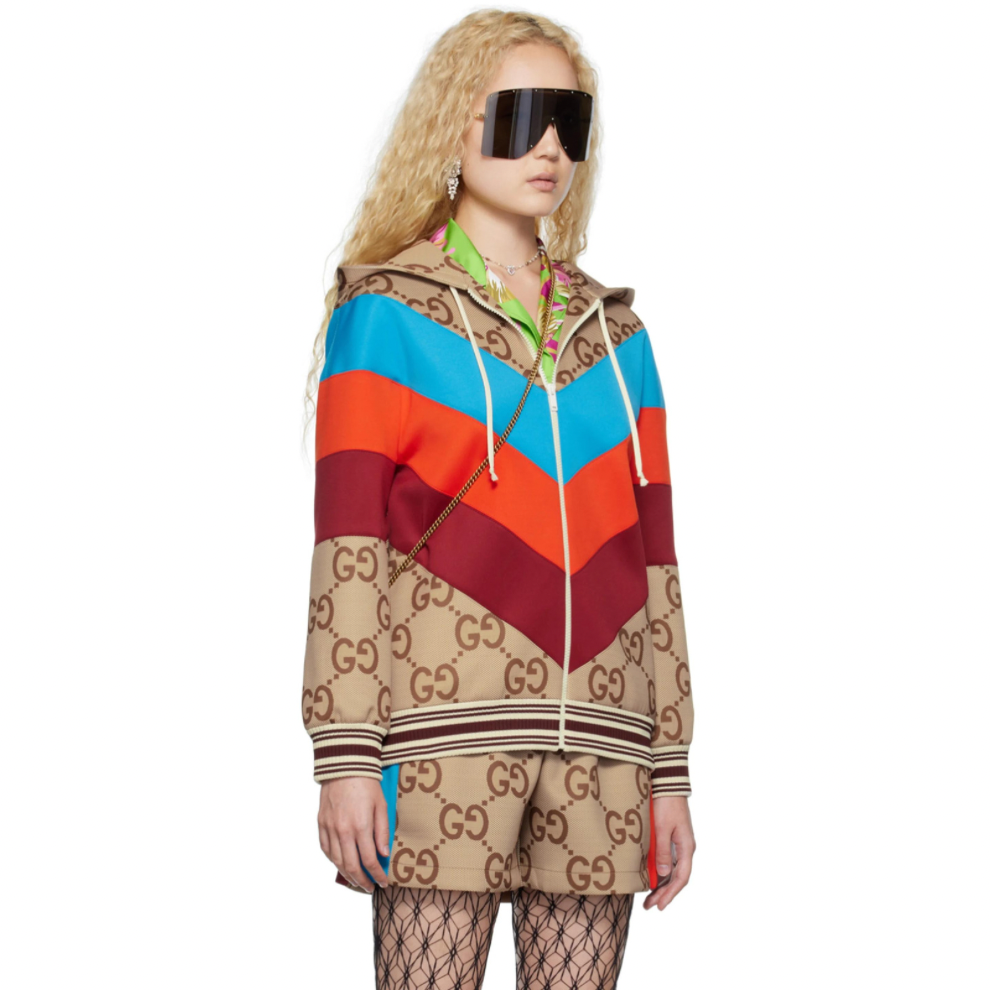 Buy GUCCI Beige Jumbo GG Chevron Web Jacket | Krewsa South Africa