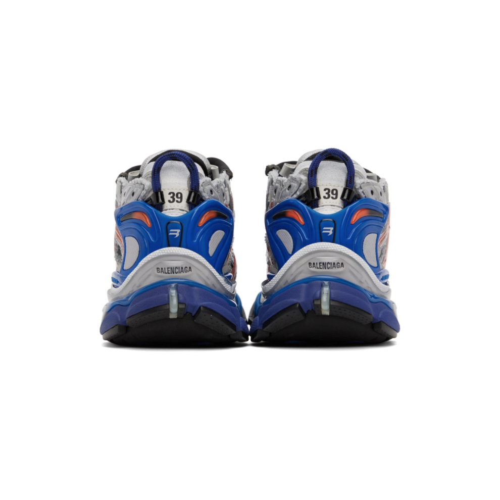 Buy BALENCIAGA Gray & Blue Runner Sneakers | Krewsa South Africa
