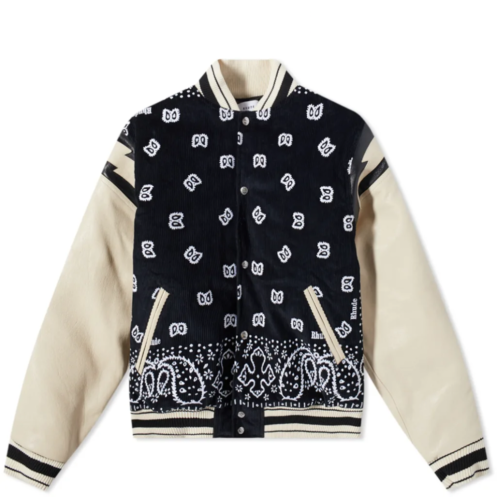 Buy RHUDE BANDANA BOMBER JACKET BLACK & WHITE | Krewsa South Africa