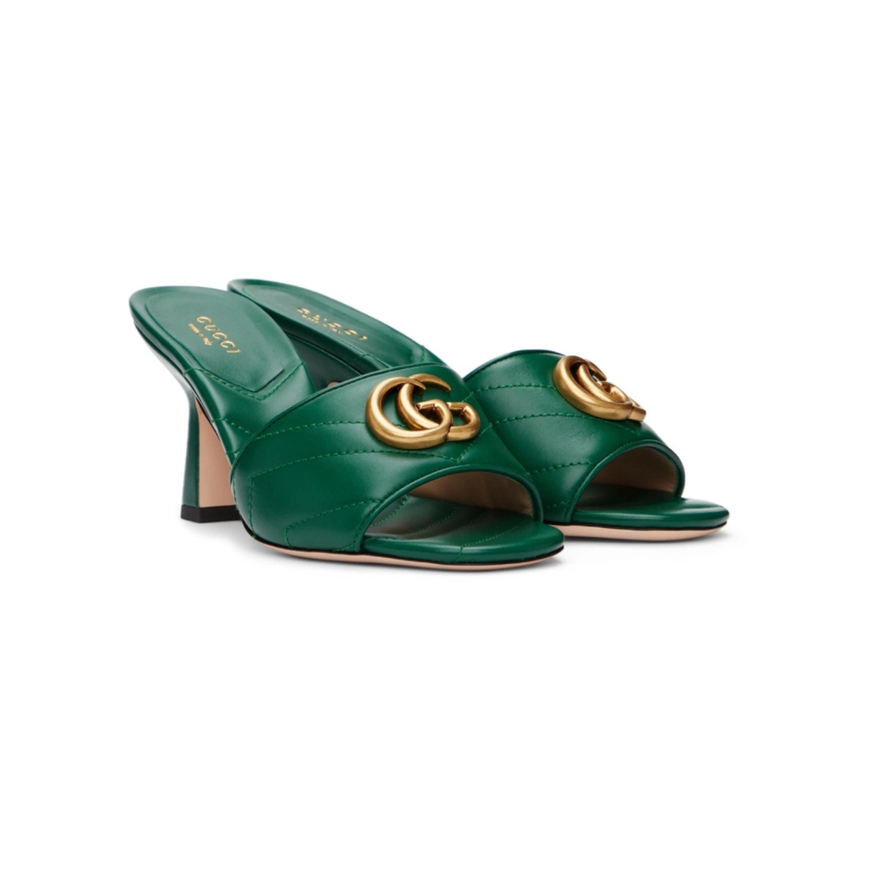 Buy GUCCI Green Matelassé Double G Sandals | Krewsa South Africa