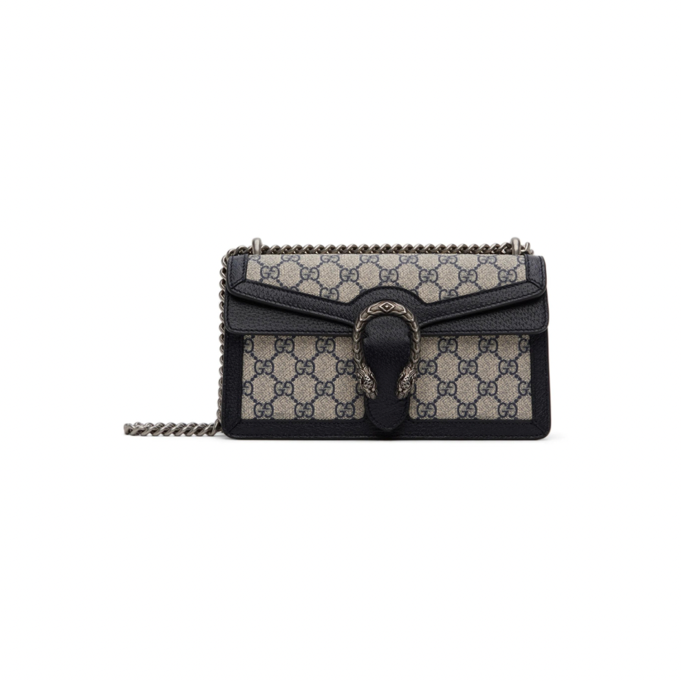 Buy GUCCI Blue & Beige Small Dionysus GG Supreme Shoulder Bag | Krewsa South Africa