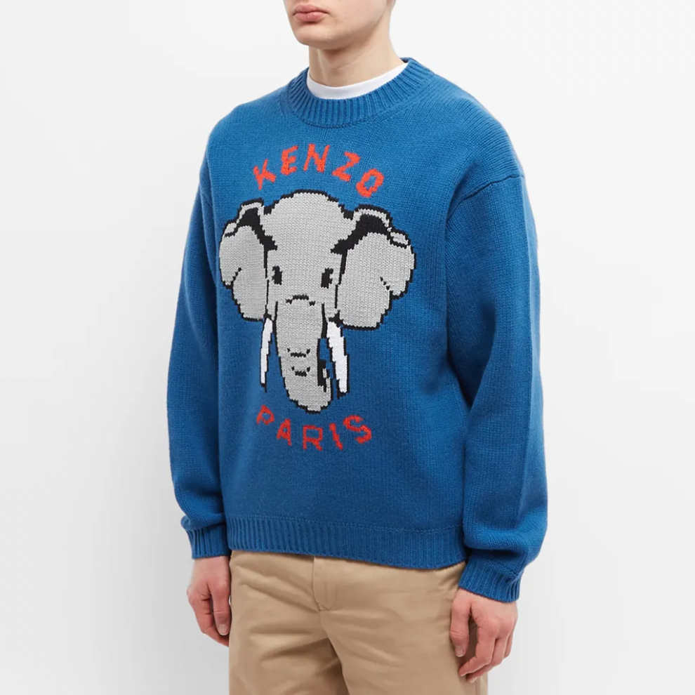 Buy KENZO PARIS PIXEL ELEPHANT JUMPER CYAN | Krewsa South Africa