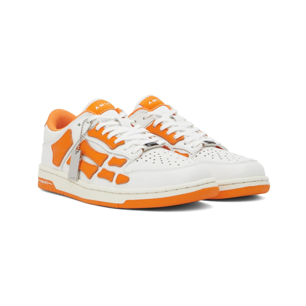 Buy AMIRI White & Orange Skel Top Low Sneakers | Krewsa South Africa