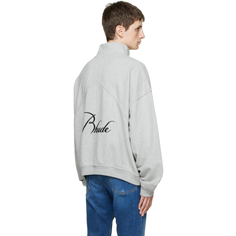 Buy RHUDE Gray Quarter Zip Sweatshirt | Krewsa South Africa