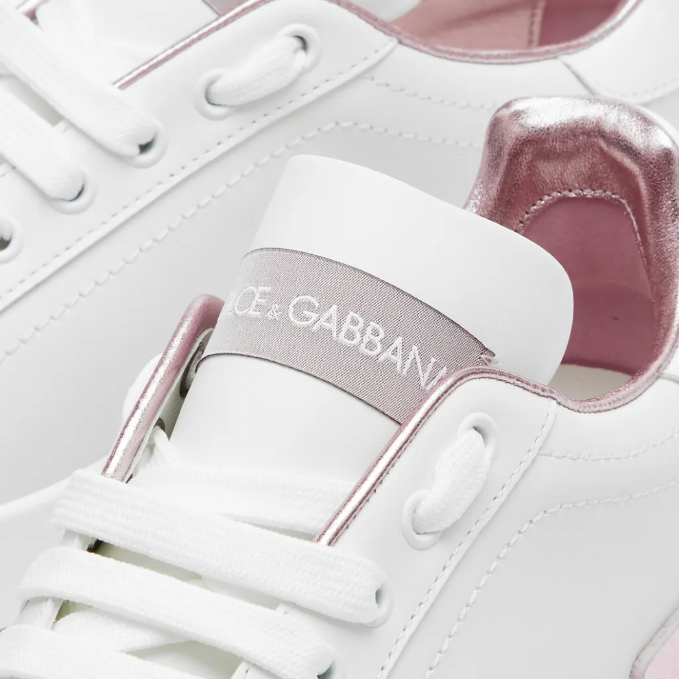 Buy DOLCE & GABBANA LOGO COURT SNEAKER BIANCO & ROSA | Krewsa South Africa