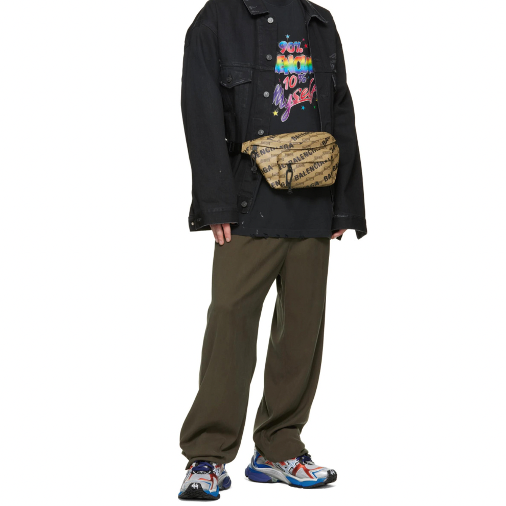 Buy BALENCIAGA Gray & Blue Runner Sneakers | Krewsa South Africa